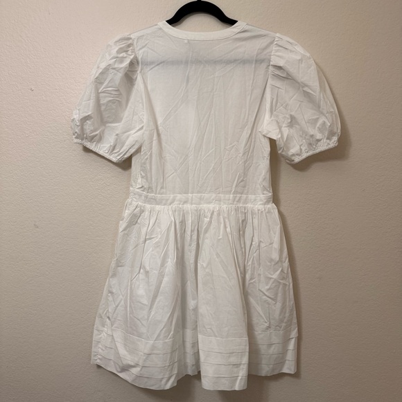 NWT English Factory White Poplin Bib Fit & Flare Dress - Picture 5 of 8